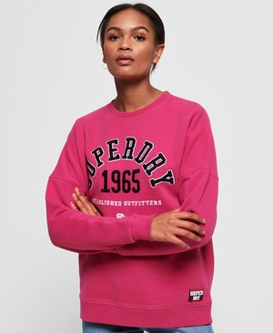 Superdry Blair Crew Női Pulóver Rózsaszín | ENSCW3972